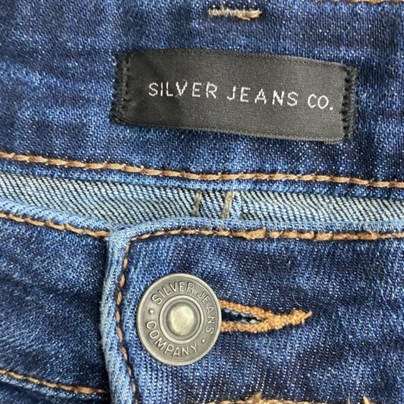 Silver Jeans Zac Dark Wash Straight Leg Blue Jeans 38 - Picture 3 of 15